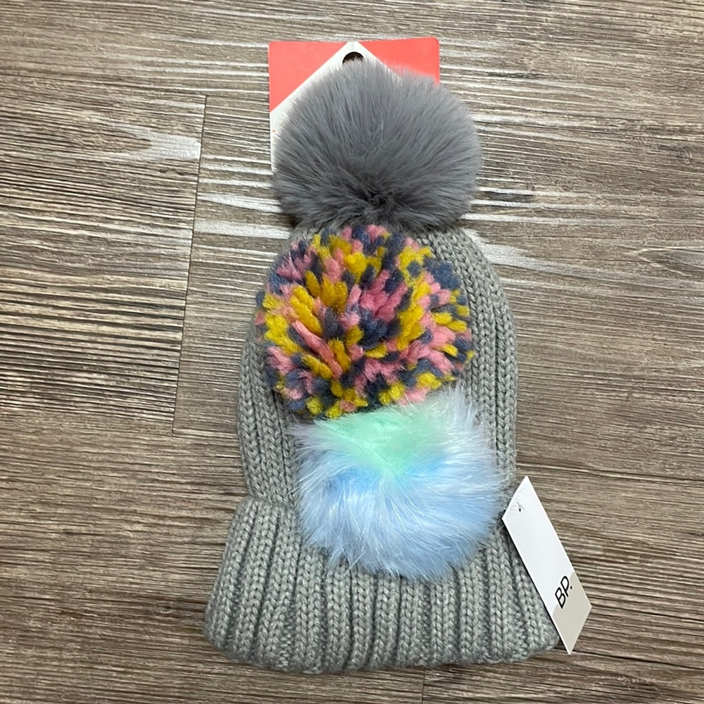 BP. Beanie with Interchangeable Pom Poms - Picture 1 of 5